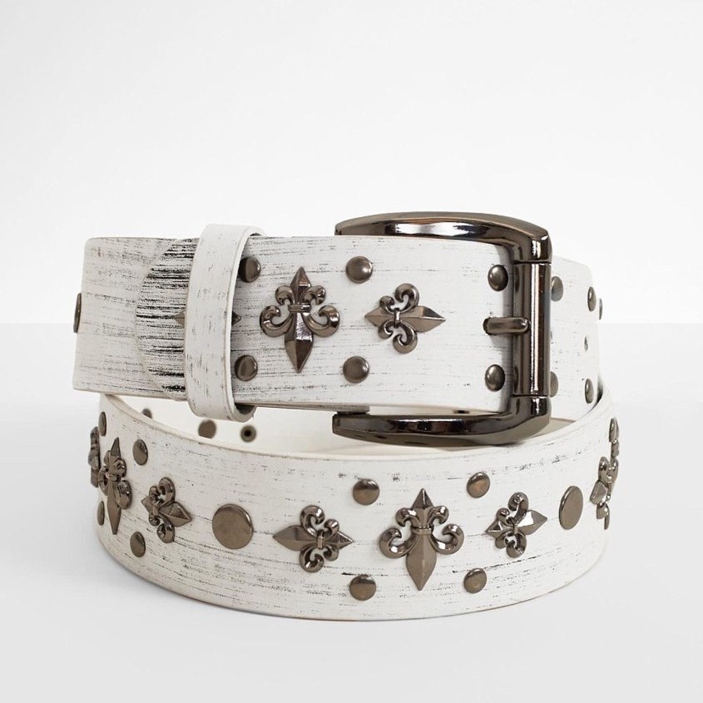 BKE, Size 34, White Studded Belt